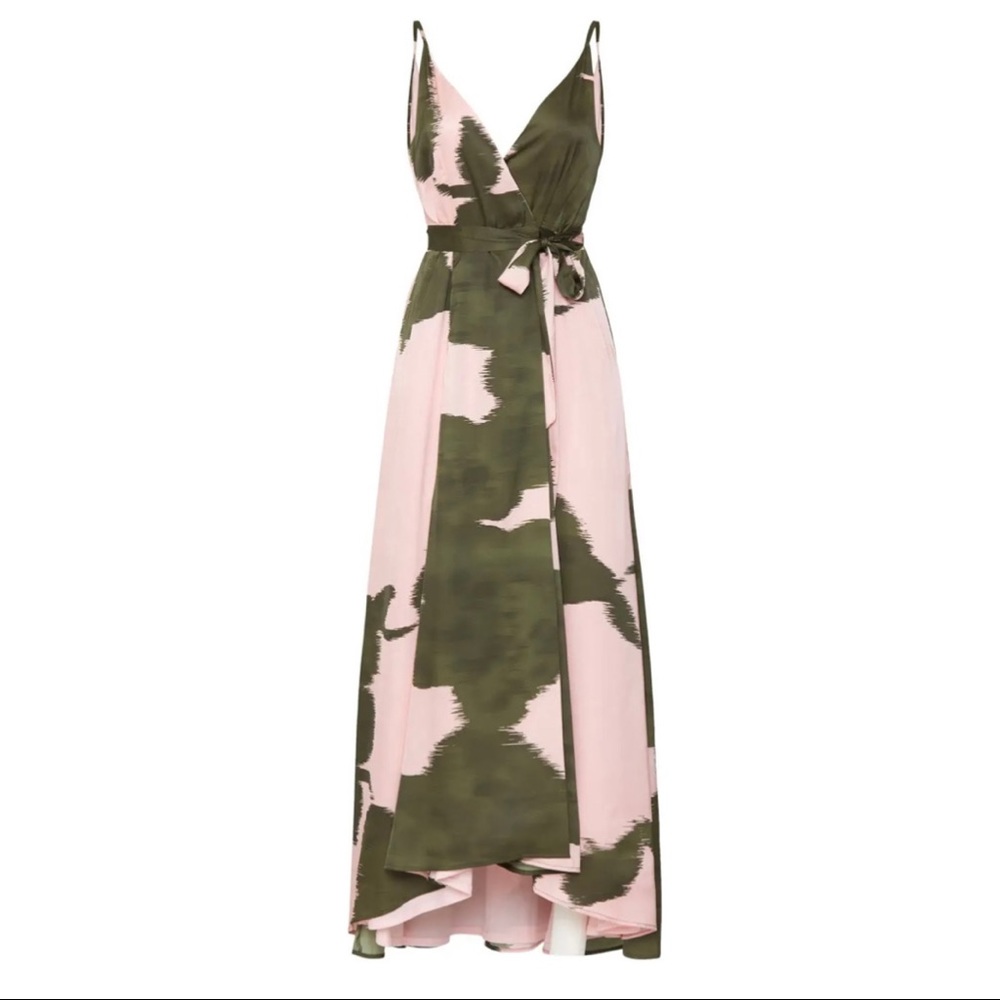 HUTCH Leah Gown Maxi Wrap Dress M